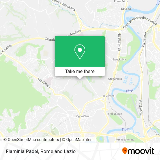 Flaminia Padel map