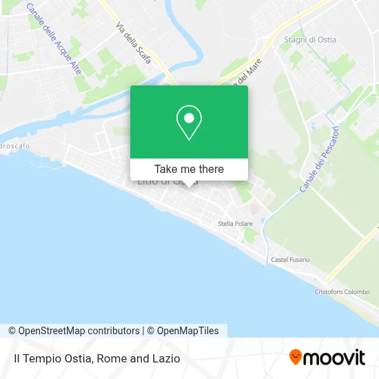 Il Tempio Ostia map