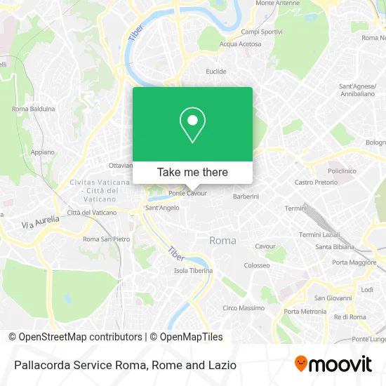 Pallacorda Service Roma map