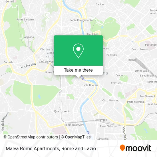 Malva Rome Apartments map