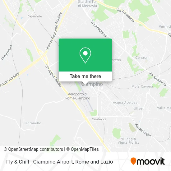 Fly & Chill - Ciampino Airport map