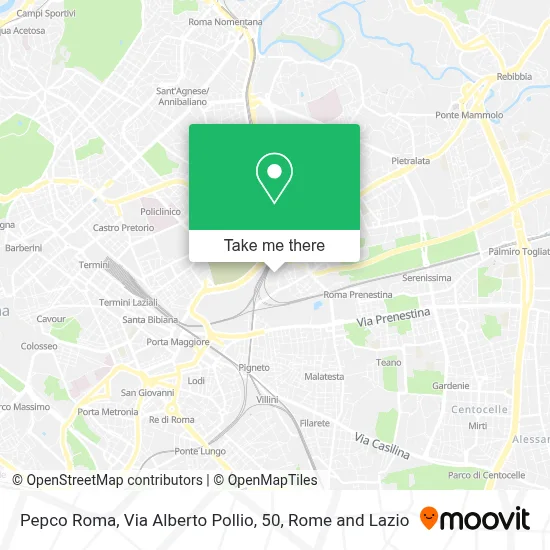 Pepco Roma, Via Alberto Pollio, 50 map