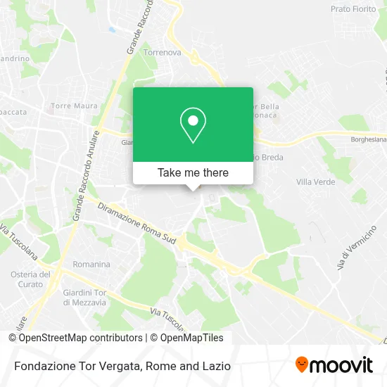 Fondazione Tor Vergata map