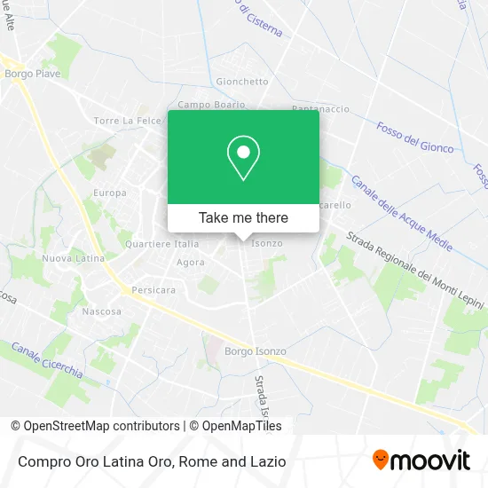 Compro Oro Latina Oro map