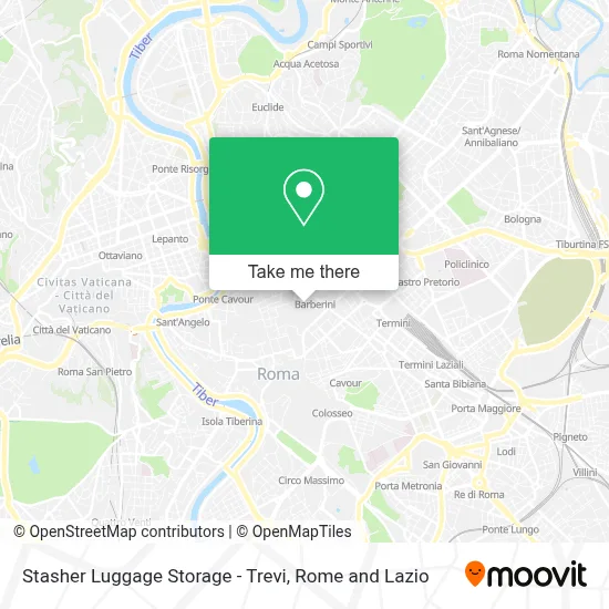 Stasher Luggage Storage - Trevi map