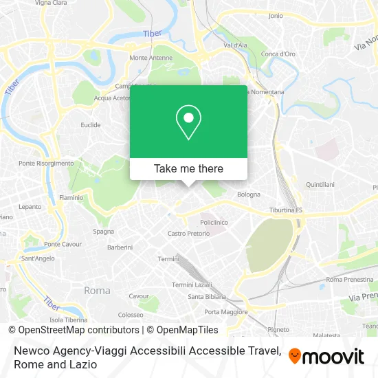 Newco Agency-Viaggi Accessibili Accessible Travel map