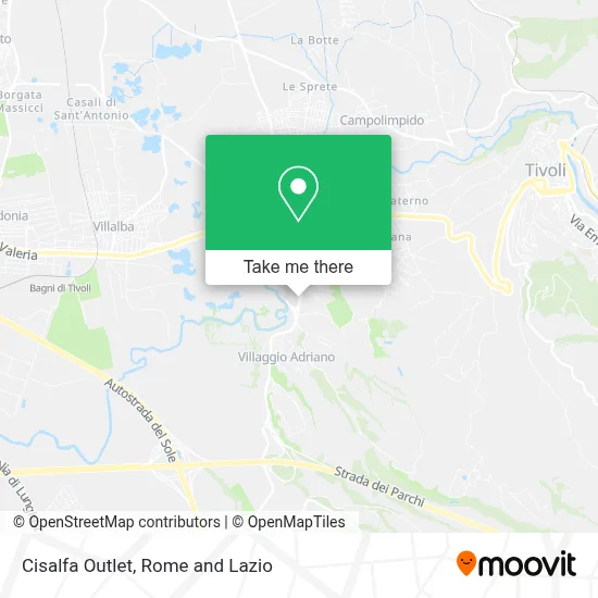 Cisalfa Outlet map