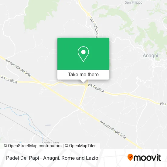 Padel Dei Papi - Anagni map