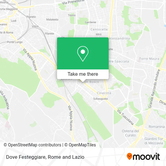Dove Festeggiare map