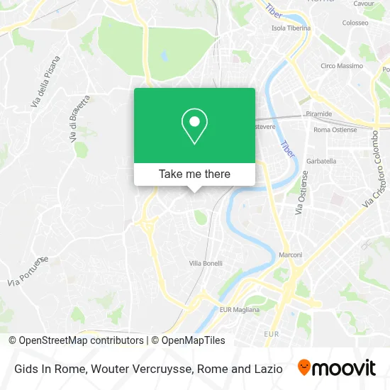 Gids In Rome, Wouter Vercruysse map