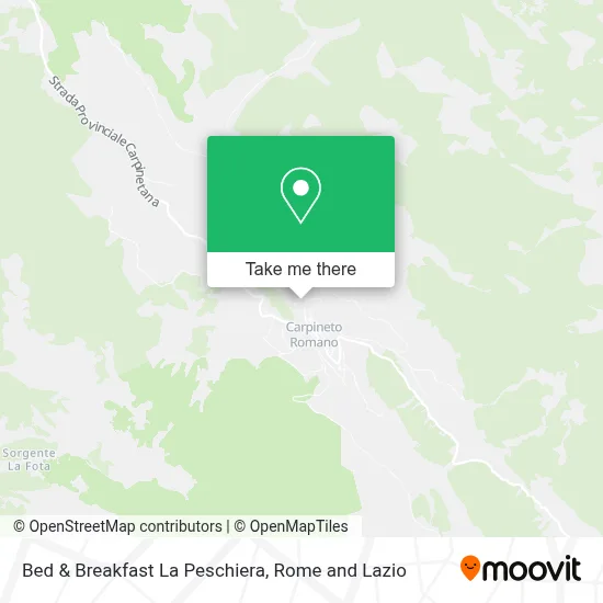 Bed & Breakfast La Peschiera map