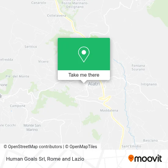 Human Goals Srl map
