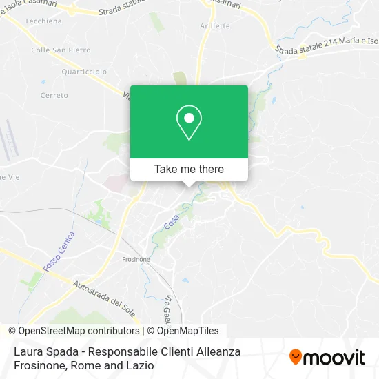 Laura Spada - Responsabile Clienti Alleanza Frosinone map