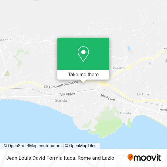 Jean Louis David Formia Itaca map