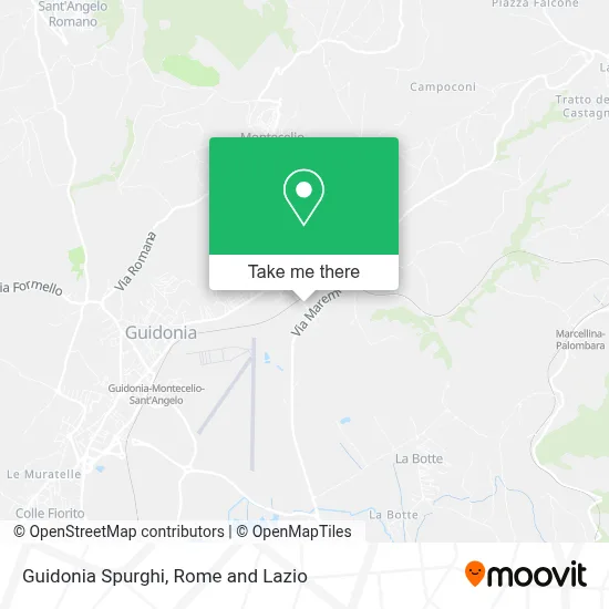 Guidonia Spurghi map