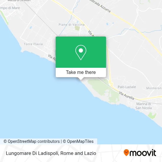 Lungomare Di Ladispoli map