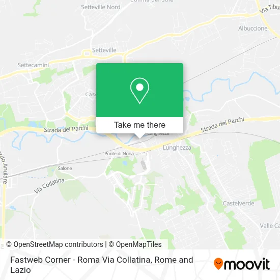 Fastweb Corner - Roma Via Collatina map