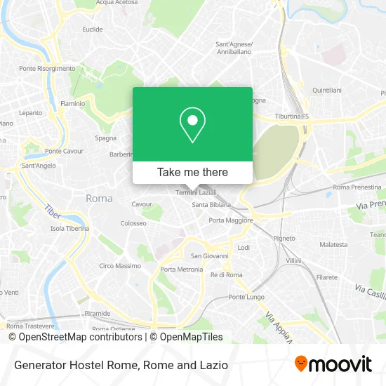 Generator Hostel Rome map