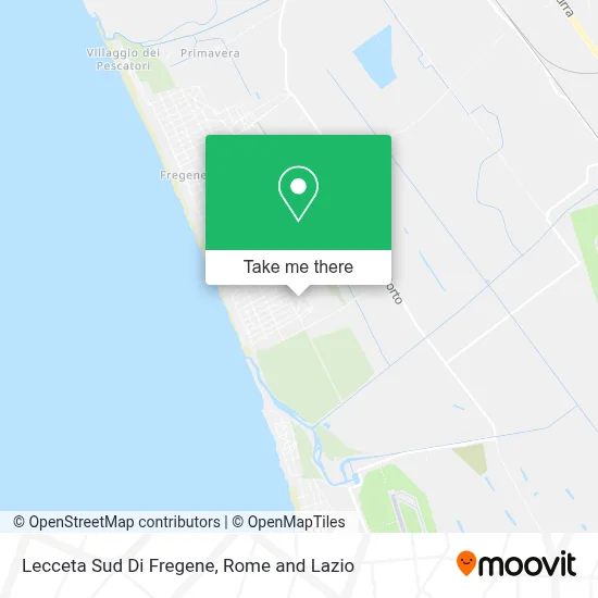Lecceta Sud Di Fregene map