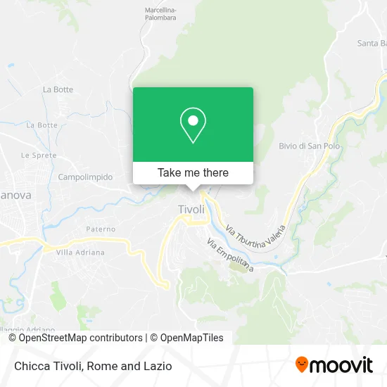 Chicca Tivoli map