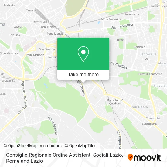 Consiglio Regionale Ordine Assistenti Sociali Lazio map