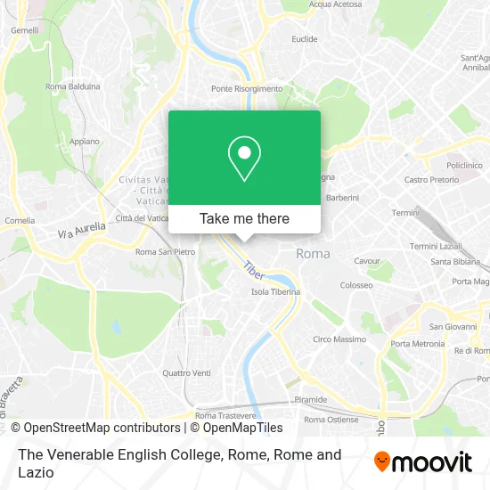 The Venerable English College, Rome map