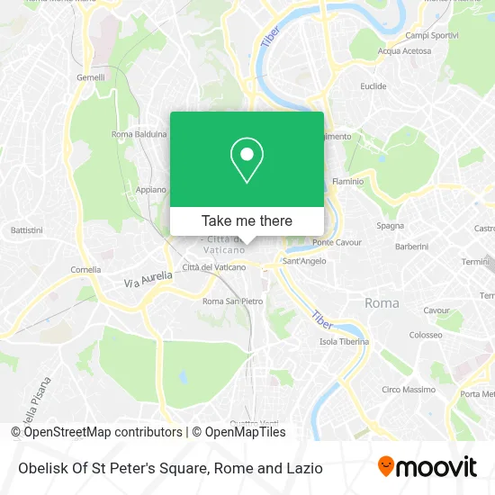 Obelisk Of St Peter's Square map