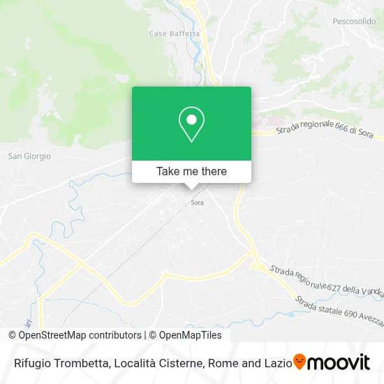 Rifugio Trombetta, Località Cisterne map