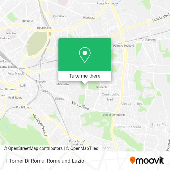 I Tornei Di Roma map