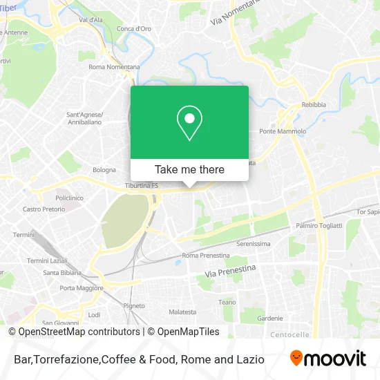 Bar,Torrefazione,Coffee & Food map