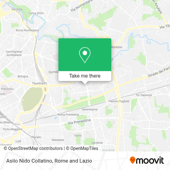 Asilo Nido Collatino map