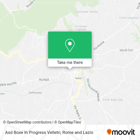 Asd Boxe In Progress Velletri map