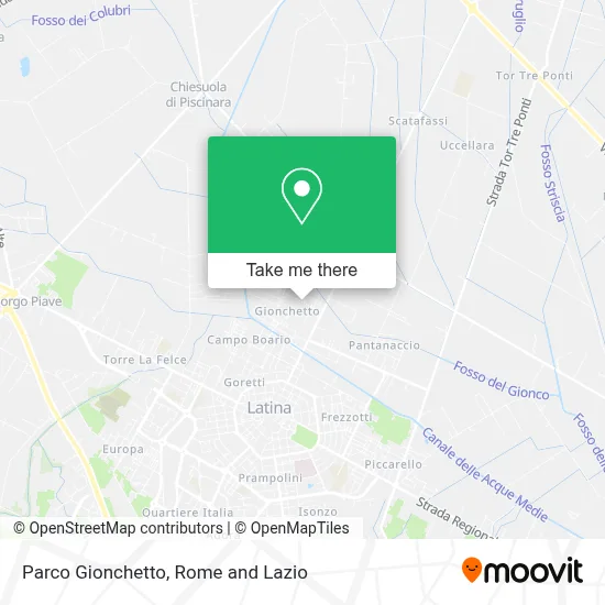 Parco Gionchetto map
