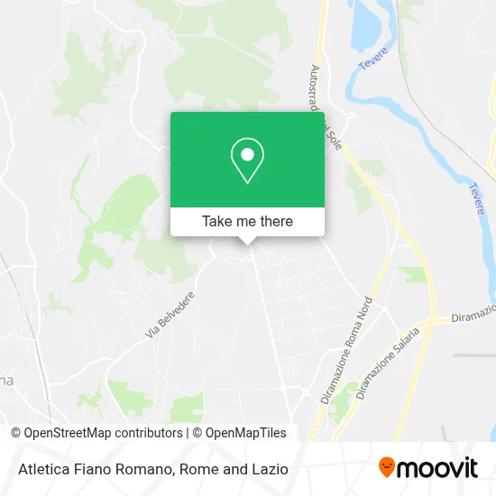 Atletica Fiano Romano map