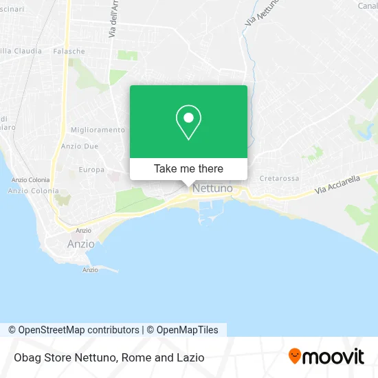 Obag Store Nettuno map