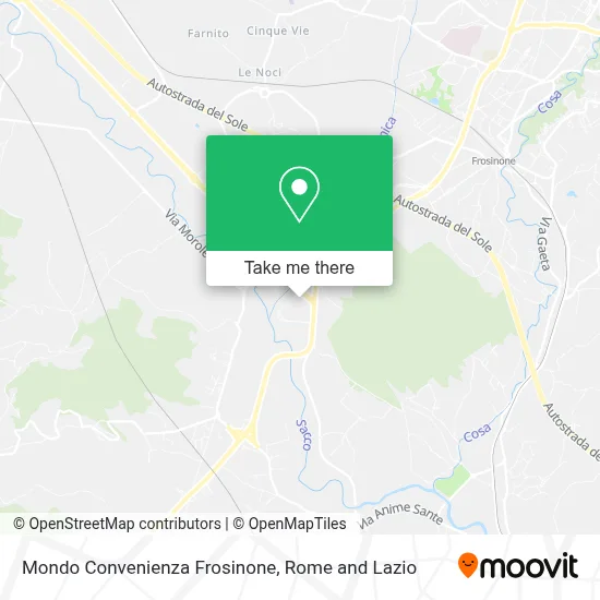 Mondo Convenienza Frosinone map