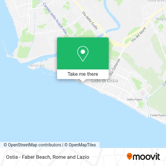 Ostia - Faber Beach map