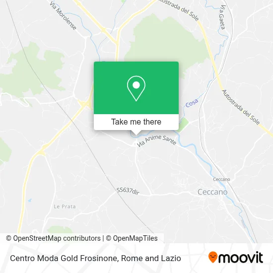 Centro Moda Gold Frosinone map