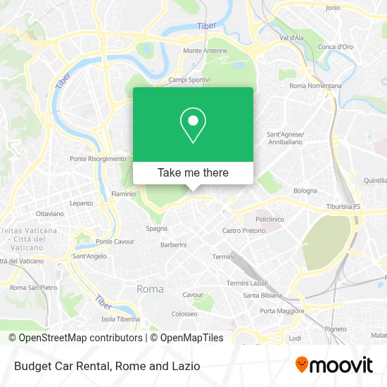 Budget Car Rental map