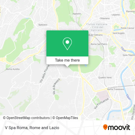 V Spa Roma map