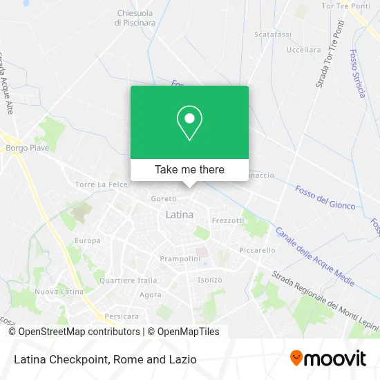 Latina Checkpoint map