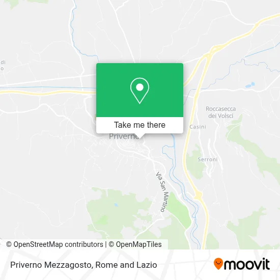 Priverno Mezzagosto map