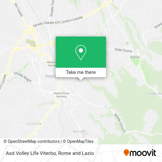 Asd Volley Life Viterbo map