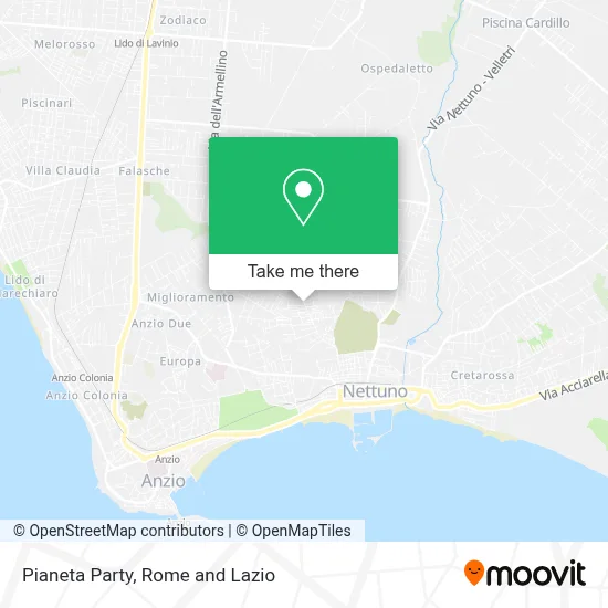Pianeta Party map