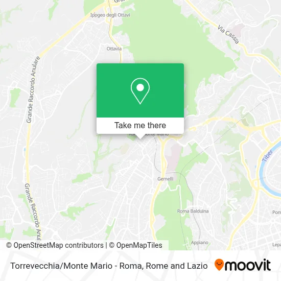 Torrevecchia / Monte Mario - Roma map