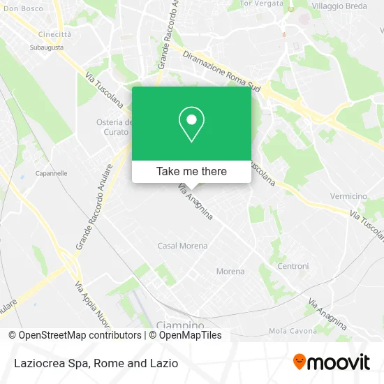 Laziocrea Spa map