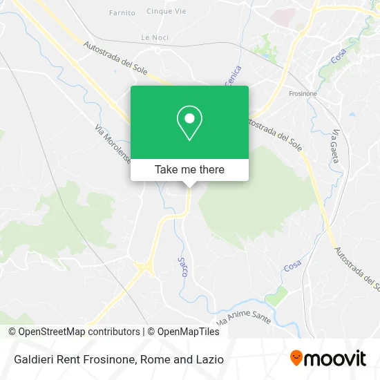 Galdieri Rent Frosinone map