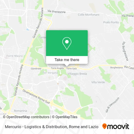Mercurio - Logistics & Distribution map