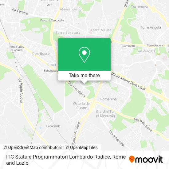 ITC Statale Programmatori Lombardo Radice map