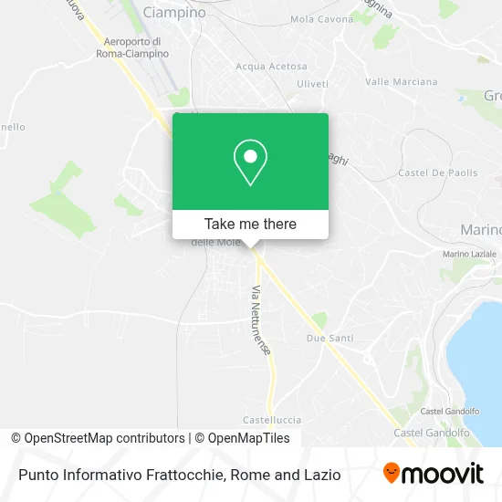 Punto Informativo Frattocchie map